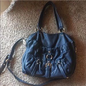 Authentic Navy Pebbled Leather Michael Kors Bag